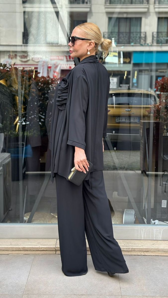 Özel Tasarım İthal Şifon Üçlü Takım