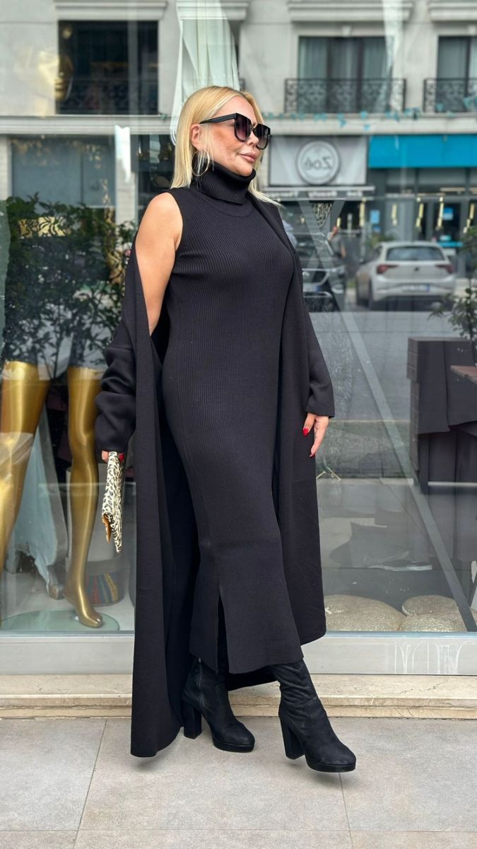 Siyah Triko İkili Takım