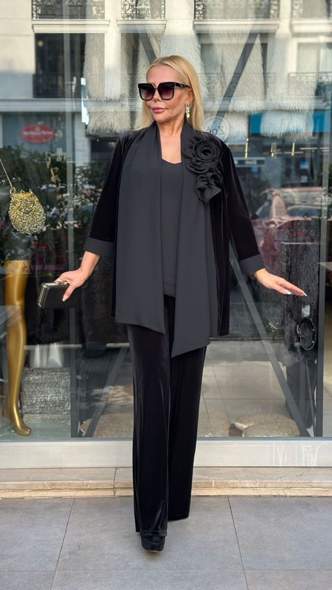 Özel Tasarım Kadife Üçlü Takım