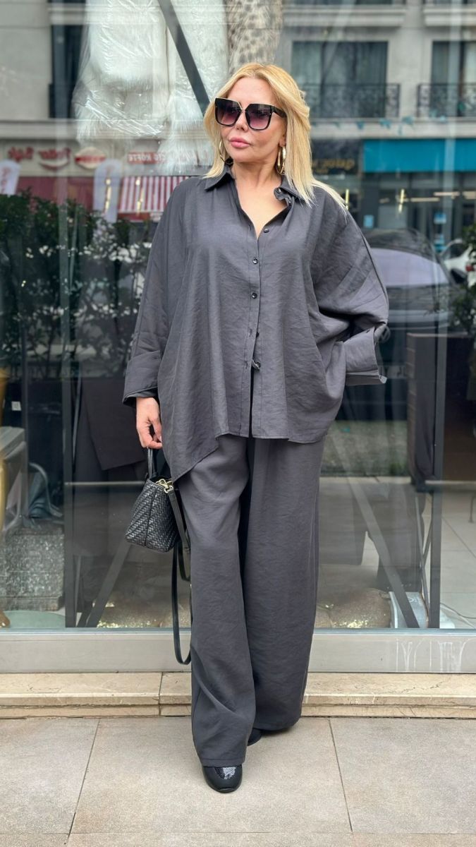 Cupra Kumaş Gri İkili Takım