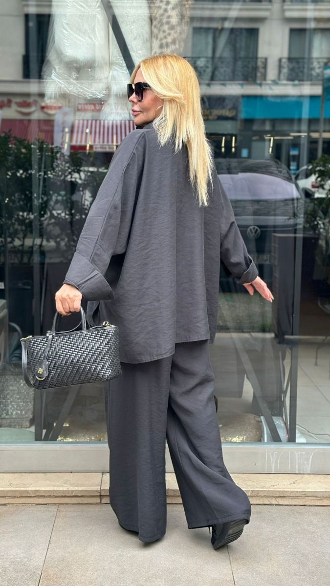 Cupra Kumaş Gri İkili Takım