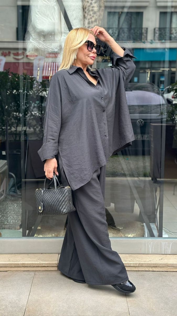 Cupra Kumaş Gri İkili Takım