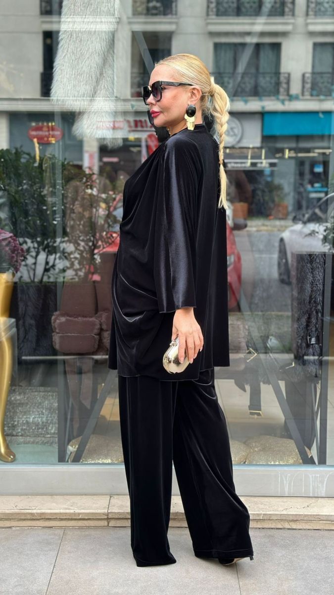 Kadife Büyük Beden İkili Takım