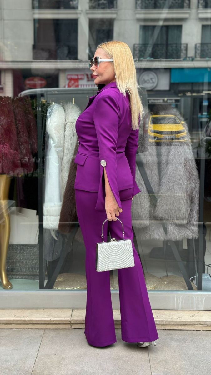 Kaftan Kol Mor İkili Takım