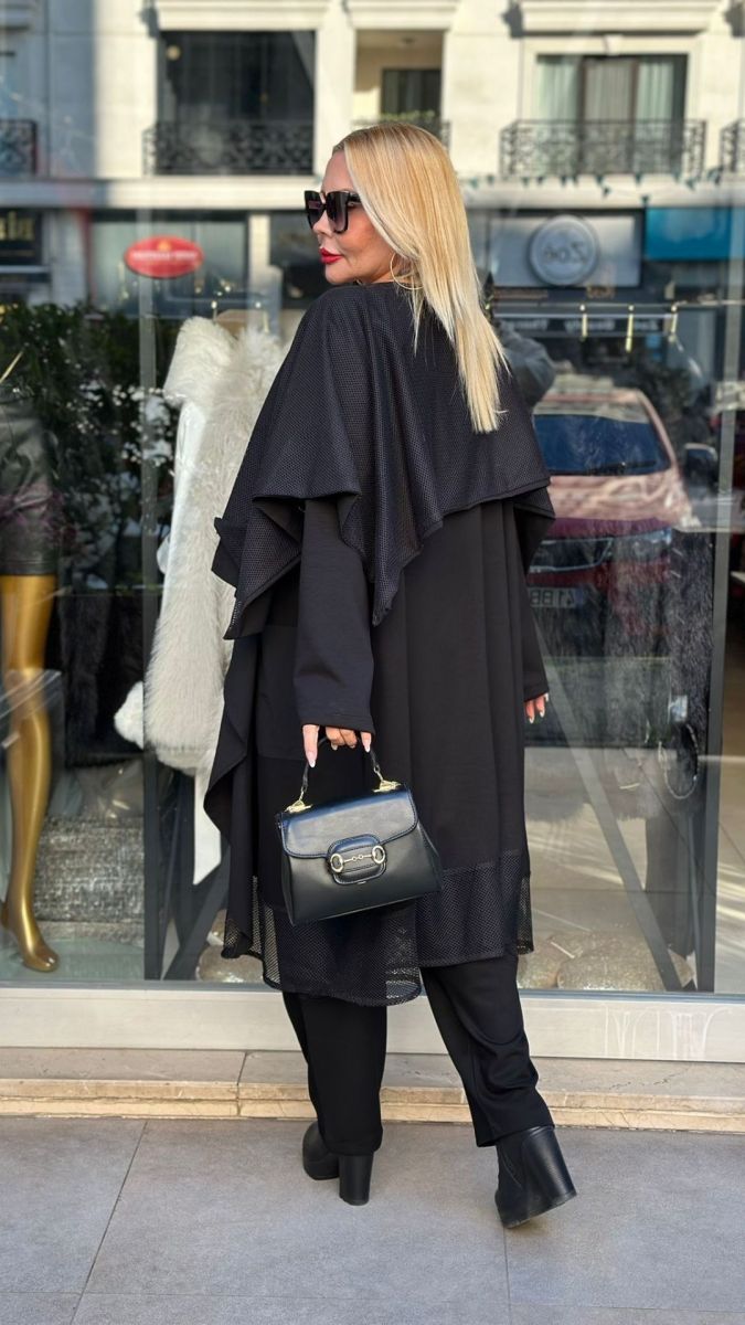 Siyah Şalvar İkili Takım